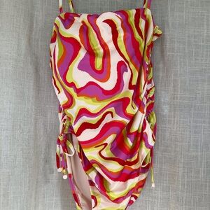 Sanctuary Multicolor Swirly one piece Swimsuit size medium